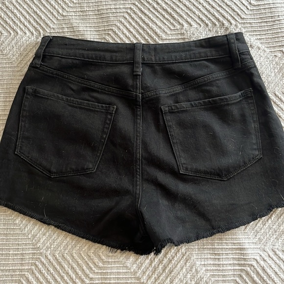 Black Stretchy Denim Shorts - Picture 2 of 3